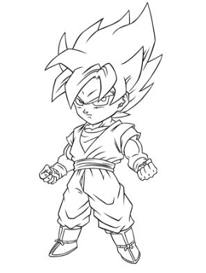 297x394 Coloring Page Dragon Ball Z Goku Drawing Board Weekly