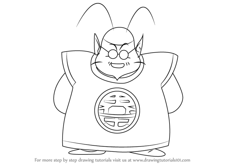 800x567 Step By Step How To Draw King Kai From Dragon Ball Z