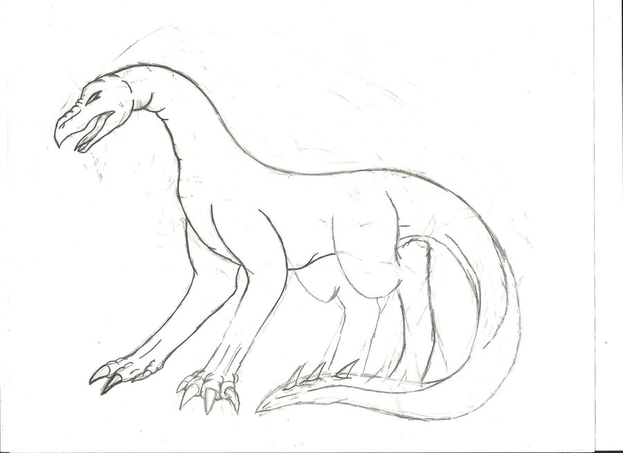 900x654 Dragon Body Sketch By Dragoncartoons