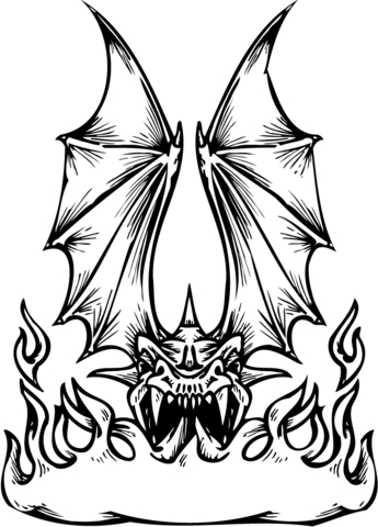 345x480 Dragon Fire Breathing Coloring Page Free Printable Coloring Pages
