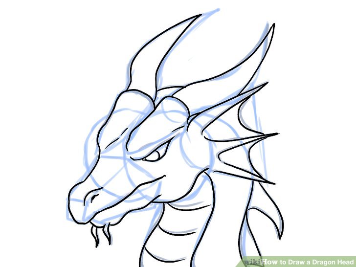 728x546 How To Draw A Dragon Head (With Pictures)