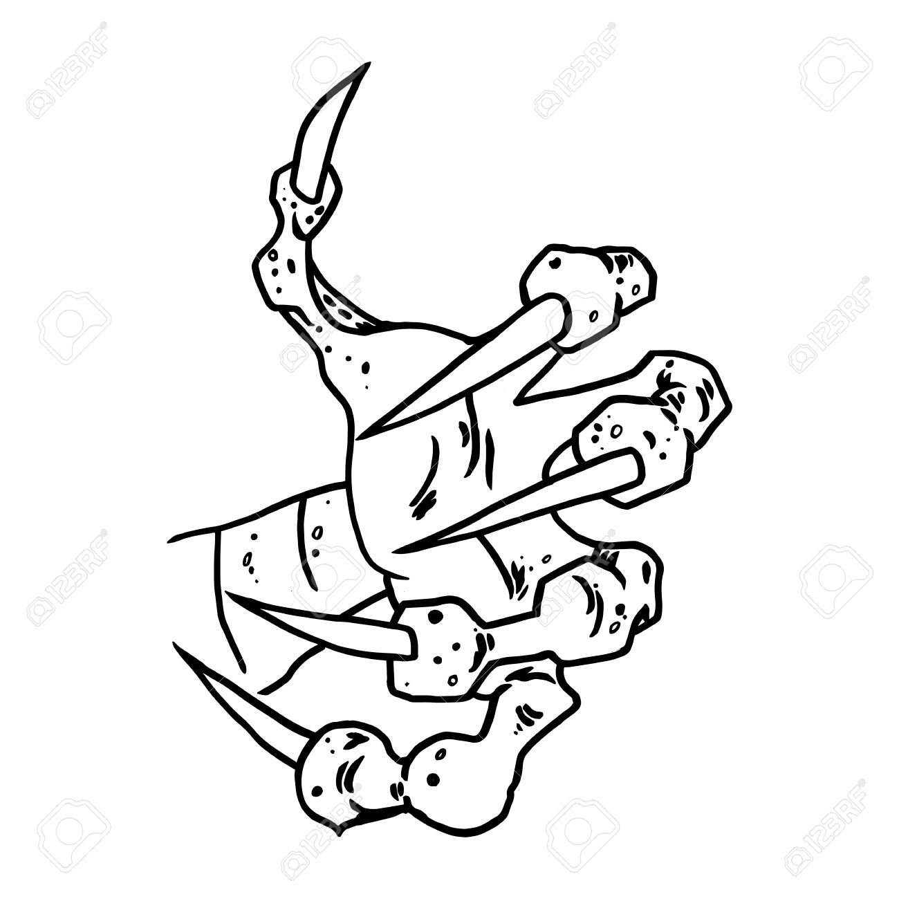 1300x1300 Dragon Or Monster Paw With Claws. Wild Tattoo. Horror Sticker