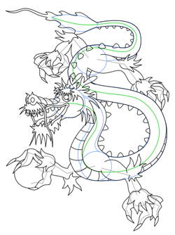 250x334 Chinese Dragon Drawing Step By Step Lesson