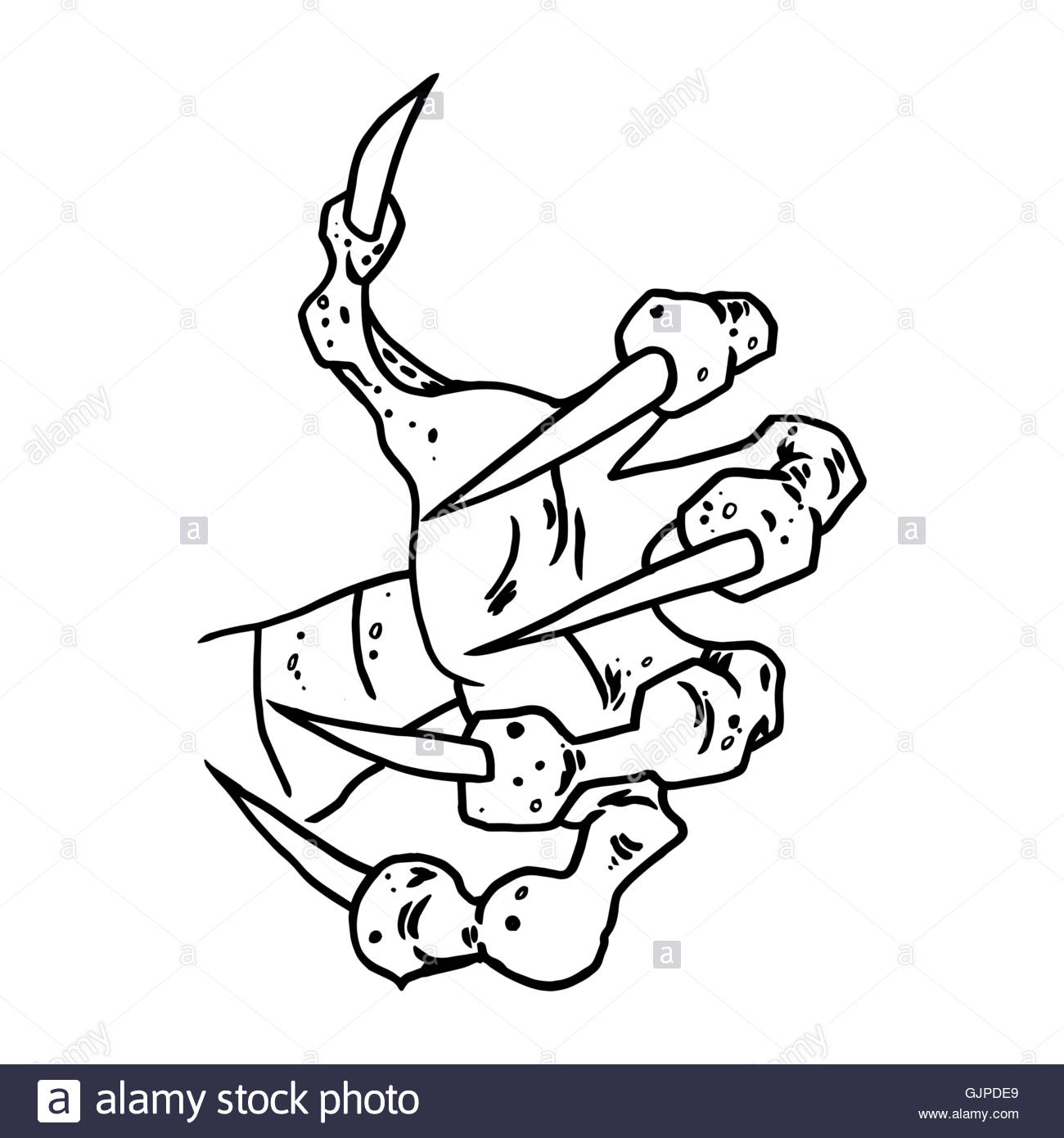 1300x1390 Dragon Or Monster Paw With Claws. Wild Tattoo. Horror Sticker