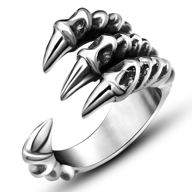 640x640 Big Dragon Claws Rings For Men Amp Boys Vintage Open Titanium Steel