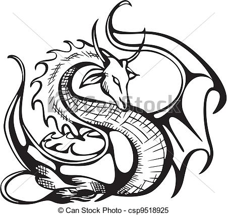 450x428 Dragon Clipart Clipart Dragon Black And White Etch It
