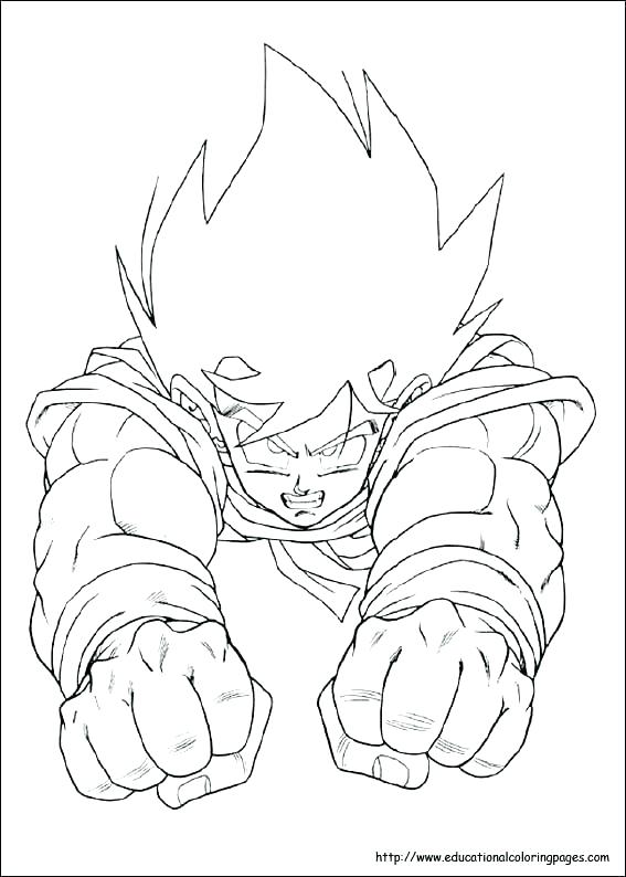 567x794 Awesome Dragon Ball Z Goku Coloring Pages Print Book In Addition