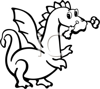 350x310 Drawing Clipart Dragon