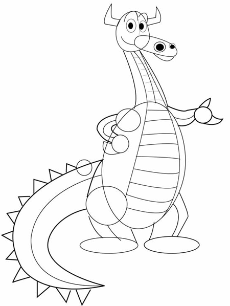 450x598 How To Draw Cute Cartoon Dragons With Easy Step By Step Drawing