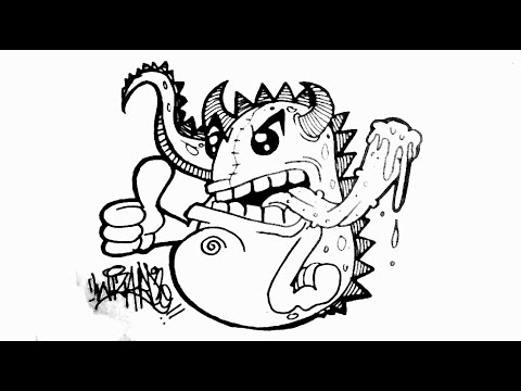 480x360 How To Draw A Dragon Cartoon For Stickers