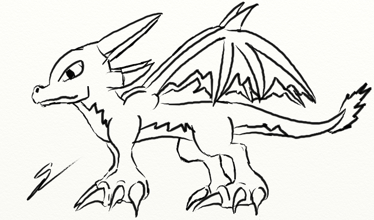 728x429 Cartoon Dragon By Dragon99099