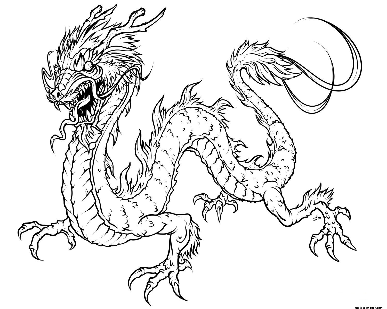 1500x1200 Chinese New Year 2015 Dragon Coloring Pages Online