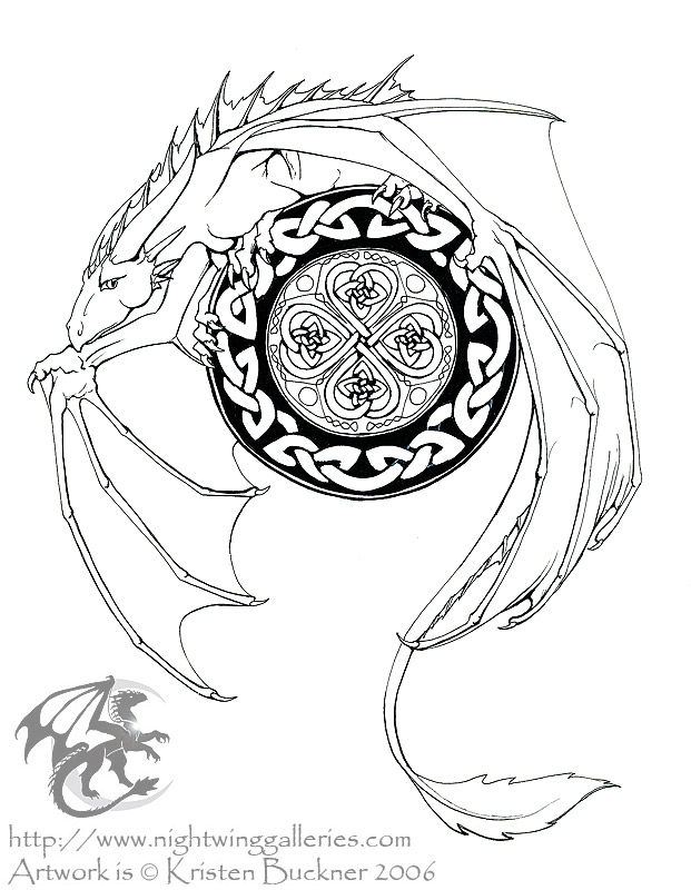 621x800 Dragon's Luck Tattoo Design By Silvermoonnw