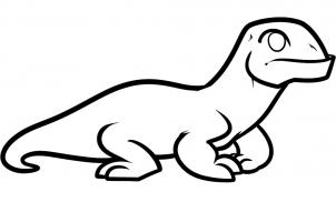 302x182 How To Draw How To Draw A Komodo Dragon For Kids