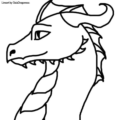 490x494 Free Dragon Head Lineart By Meroaw