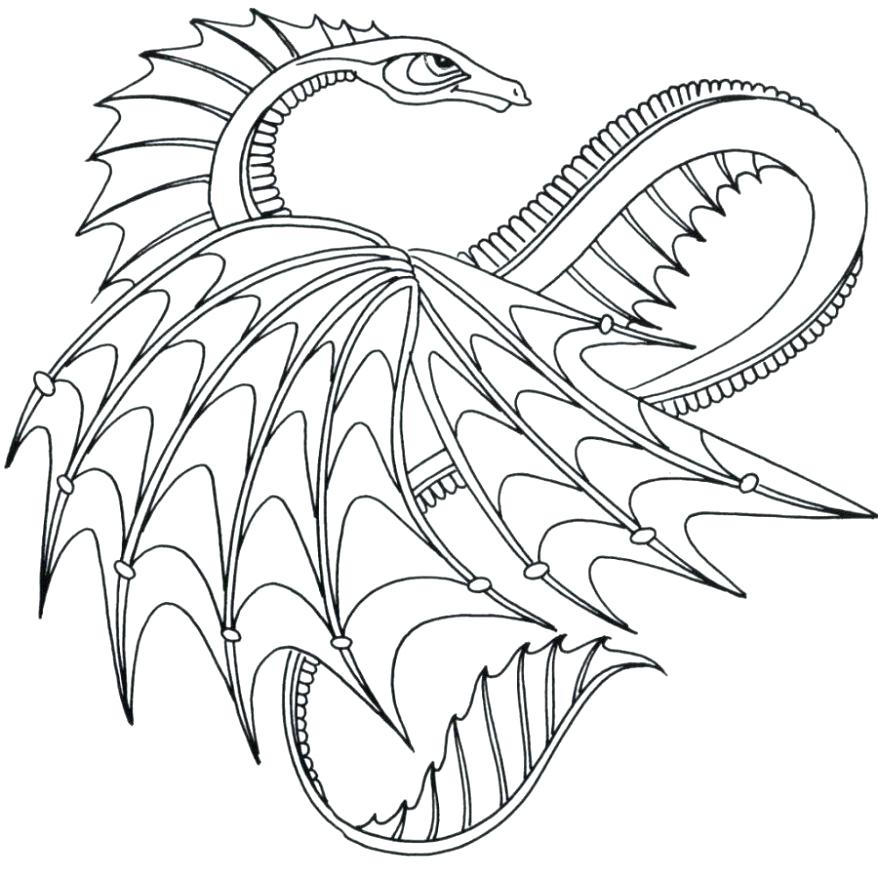878x878 Dragon Head Coloring Page Omnitutor.co