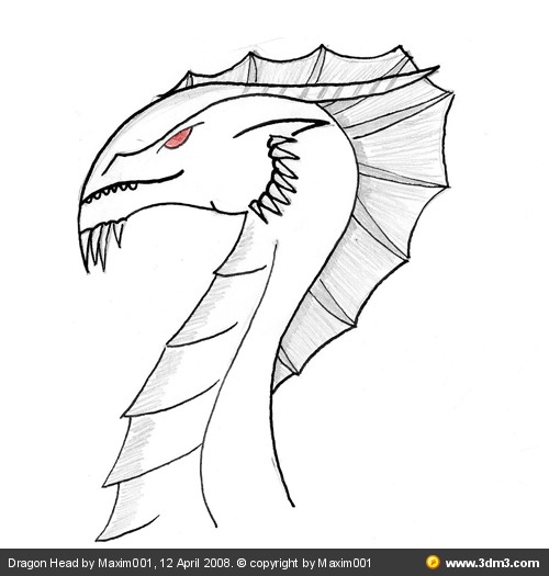 500x525 To Draw A Dragon Head