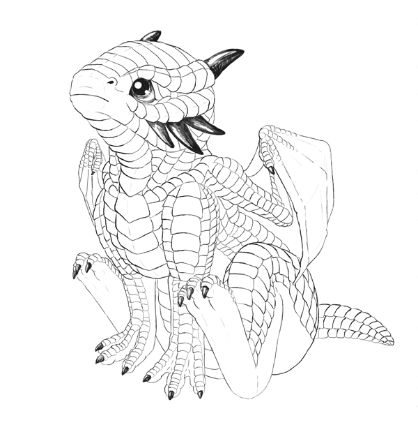 600x609 Dragon In A Snow Globe How To Draw A Baby Dragon