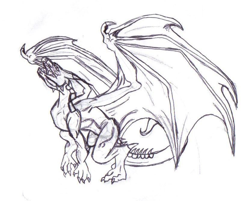 831x669 Awesome Dragon Drawing By Meowmaster789