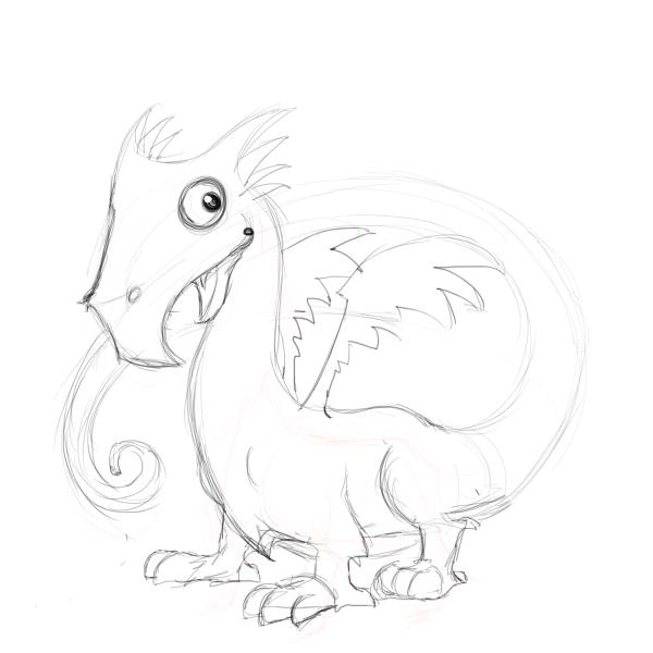 600x600 Simple Dragon Drawings