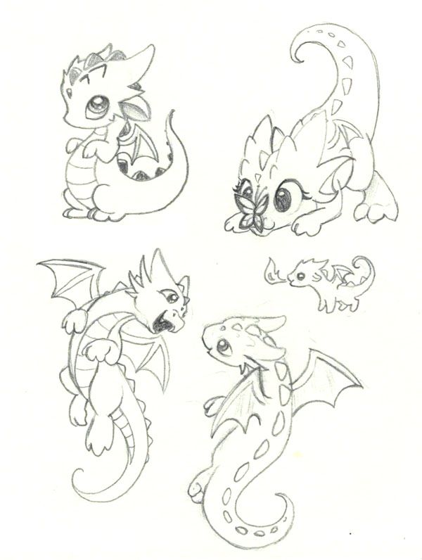 600x796 6 Just Some Playful Kid Dragons! D More