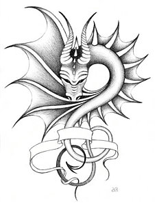 229x300 Dragon Tattoo Drawings Fine Art America