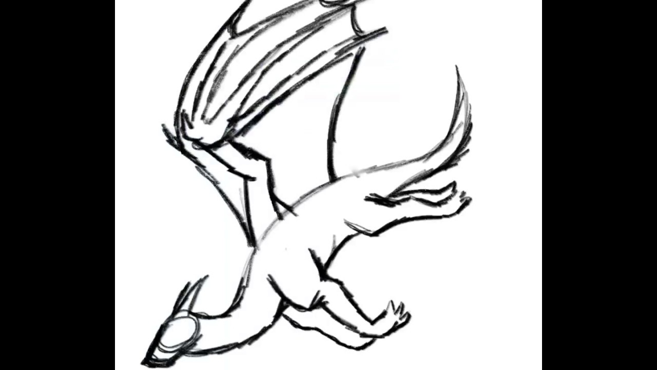 1280x720 Digital Dragon Drawing Speedpaint