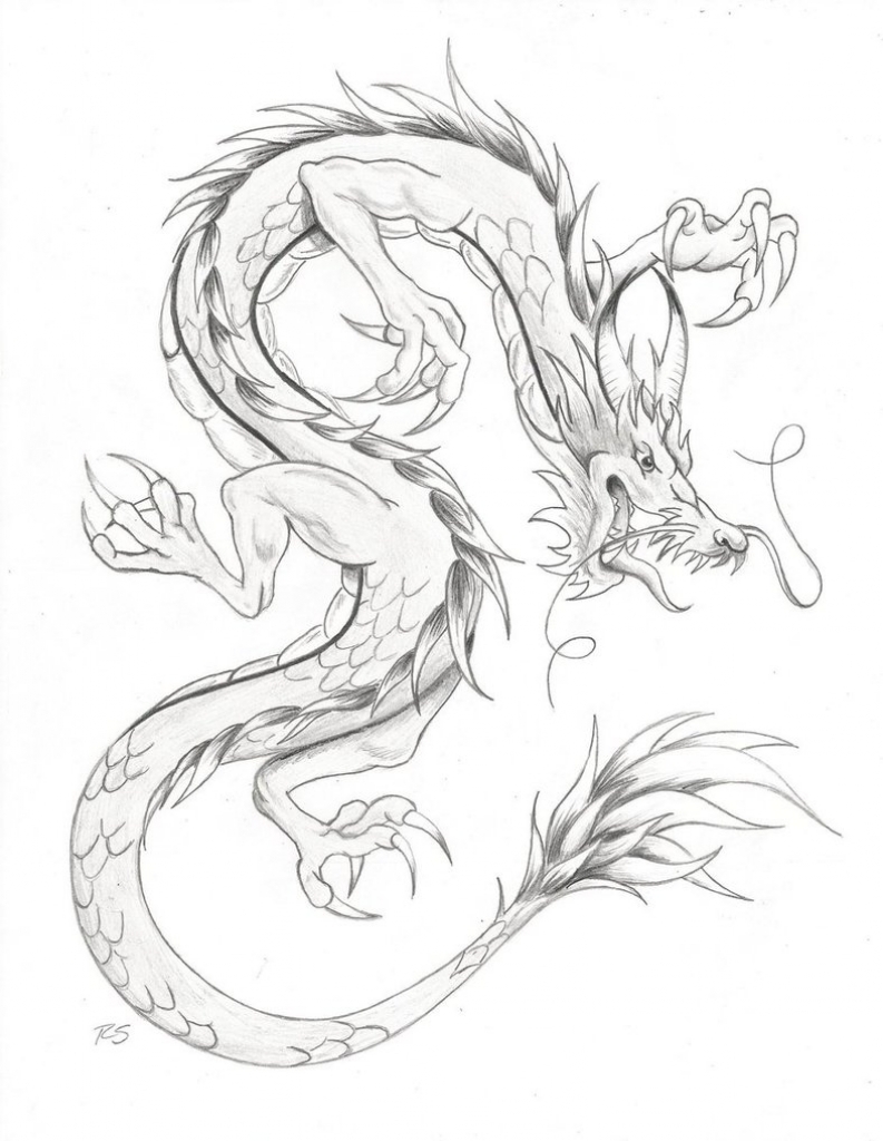 793x1024 How To Draw A Chinese Dragon Chinese Dragon Drawing Clipartsco