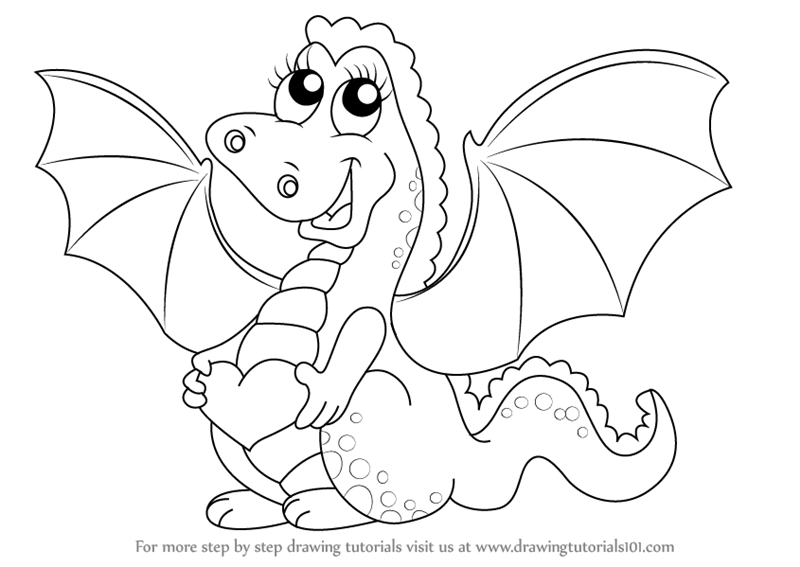 800x567 How Draw A Baby Dragon Easy Step By How