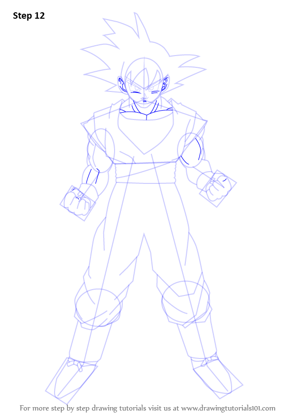 598x844 Draw Goku Step By Step Learn How To Draw Goku From Dragon Ball Z