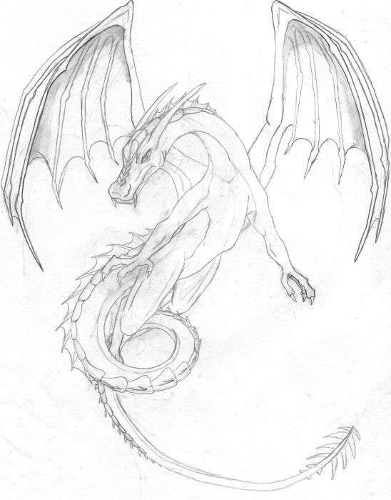 548x700 Awesome Drawings Of Dragons Drawing Dragons, Step By Step