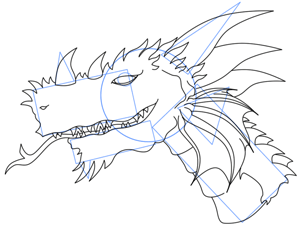 300x234 Dragon Head Drawing Lesson