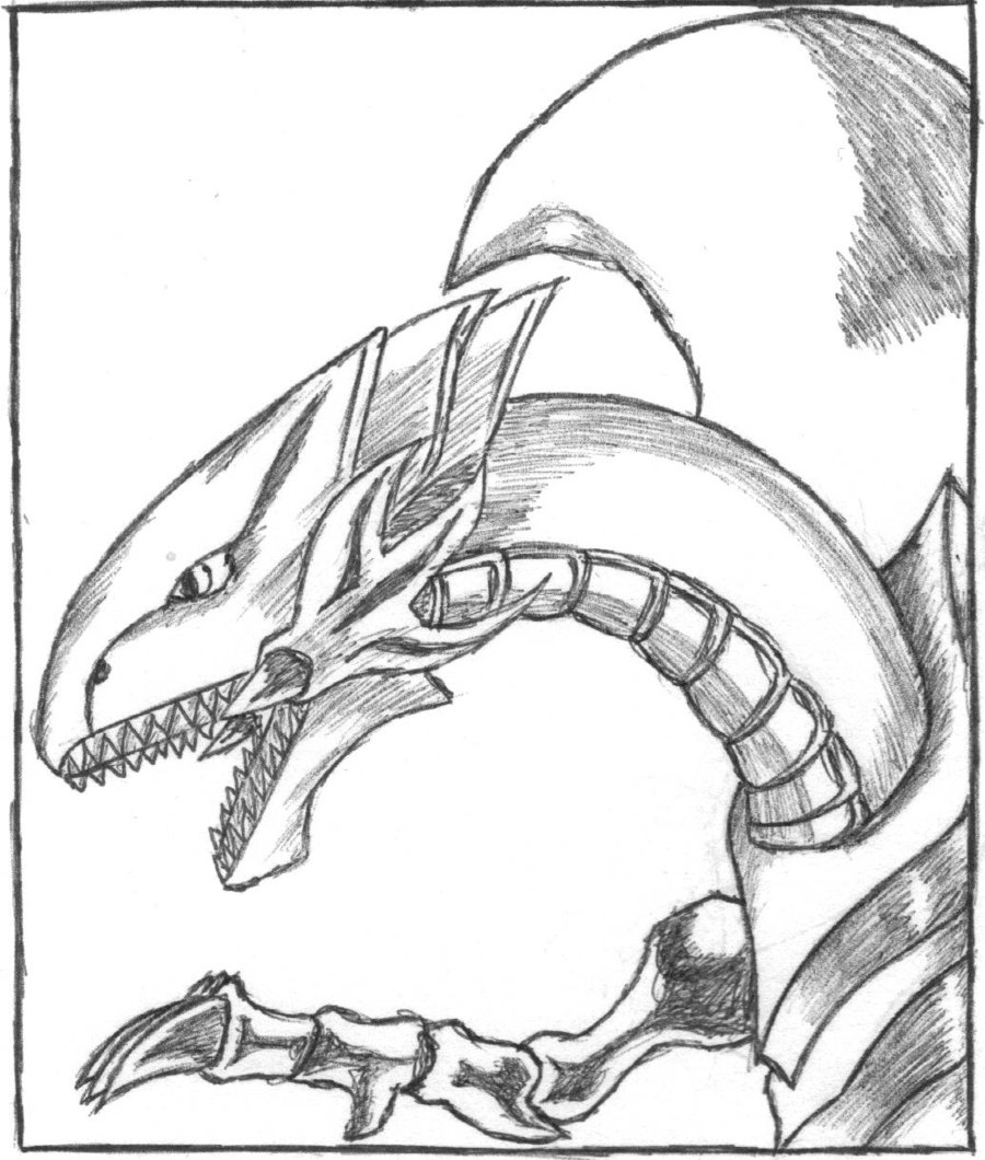 900x1060 Blue Eyes White Dragon By Lemonkittie