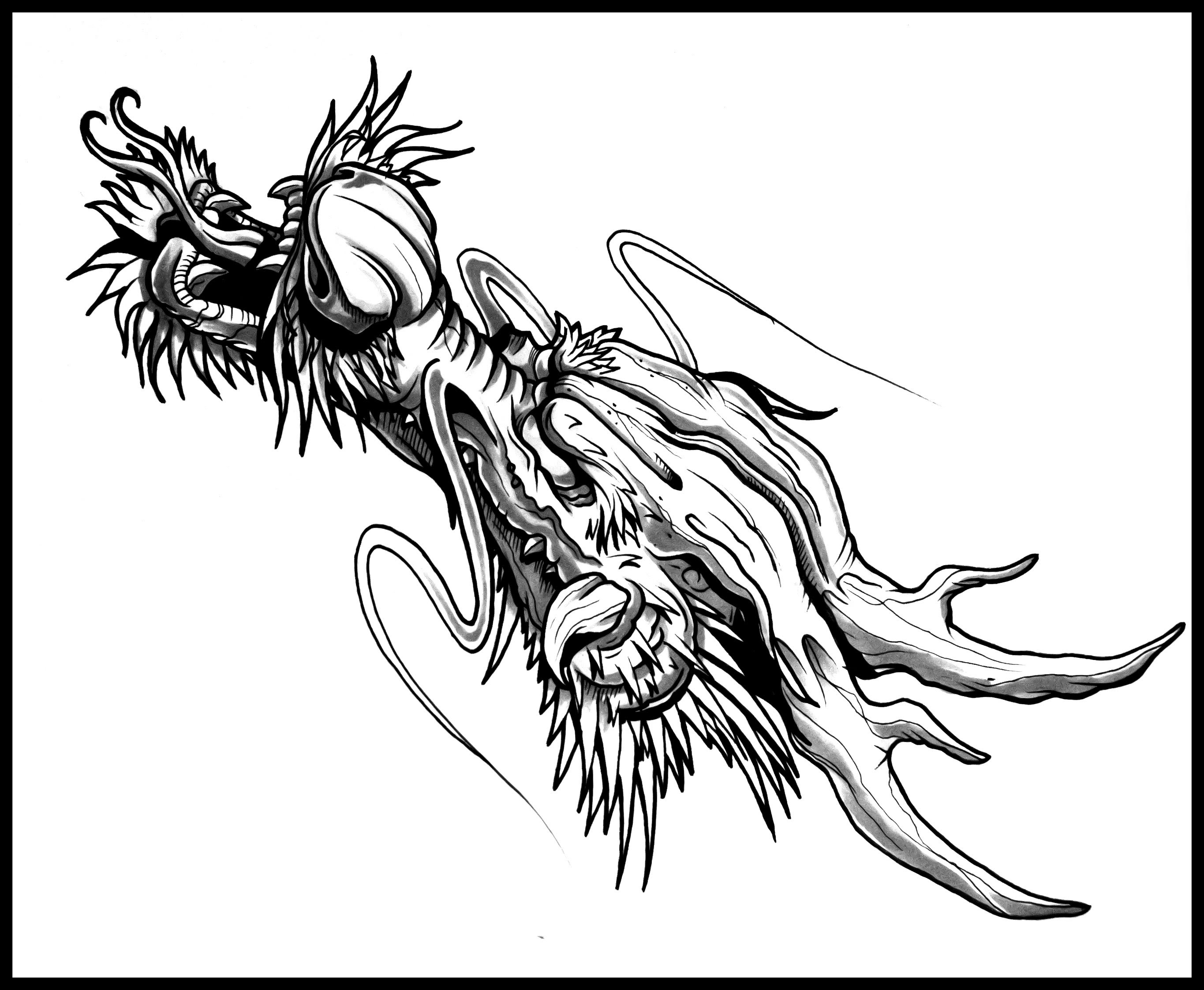 2730x2244 Drawing Of A Dragon Head Best Dragon Head Drawing Ideas