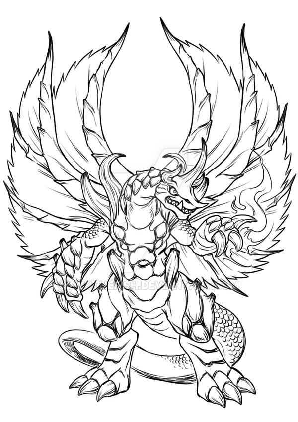 600x849 Fire Dragon By Hyuthefish