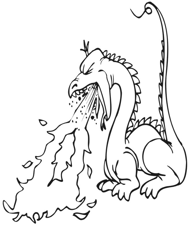 660x786 Fire Coloring Pages Dragon Coloring Page Dragon Blowing A Huge