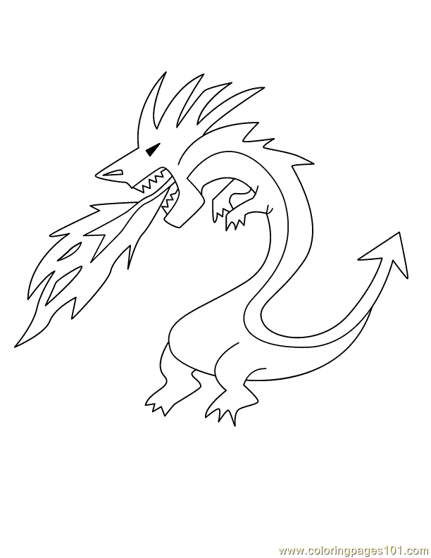 612x792 Dragon Fire Coloring Page