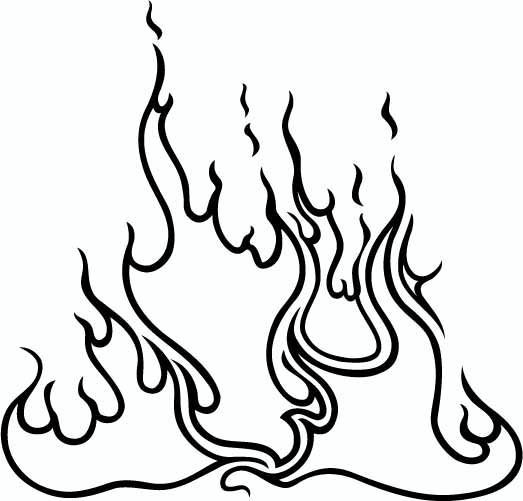 523x501 Flames Coloring Pages Coloring Page For Kids