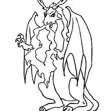 220x220 Dragon Belching Out Flames Coloring Pages