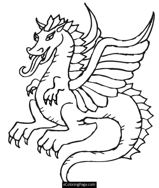 660x779 Coloring Picture Of Dragon 514470