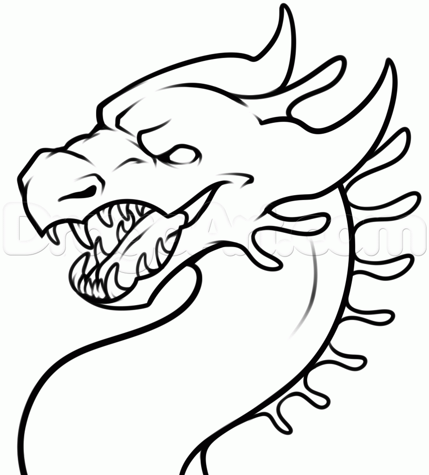 866x959 Easy To Draw Dragons