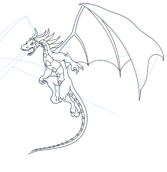 540x553 How To Draw A Full Dragon
