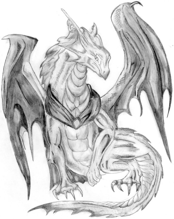 600x755 Dragon Drawing 3 By Multilock