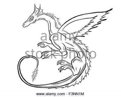 400x320 Vector Illustration Of A Flying Oriental Dragon Holding Two