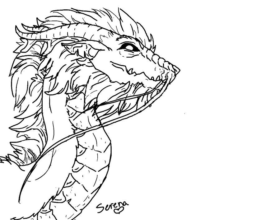 900x707 Lung Dragon Head By Giventranquility