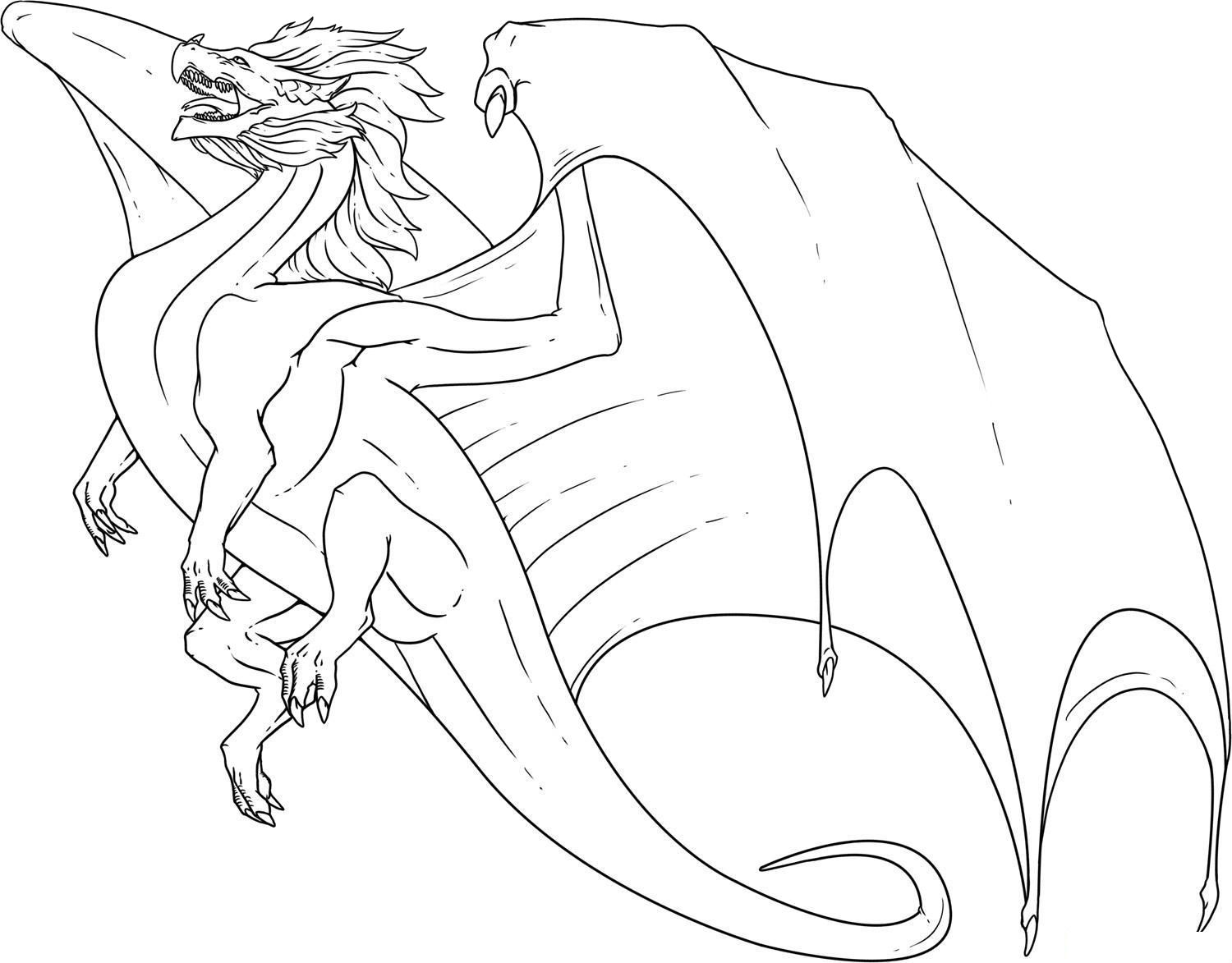 1500x1173 Realistic Dragon Head Coloring Pages Coloring