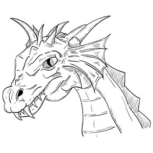300x300 Realistic Dragon Head Coloring Pages Colouring To Funny Page Draw