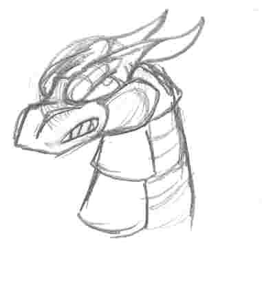 381x430 Robot Dragon Head Sketch Weasyl