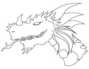 300x234 Dragon Head Drawing Lesson
