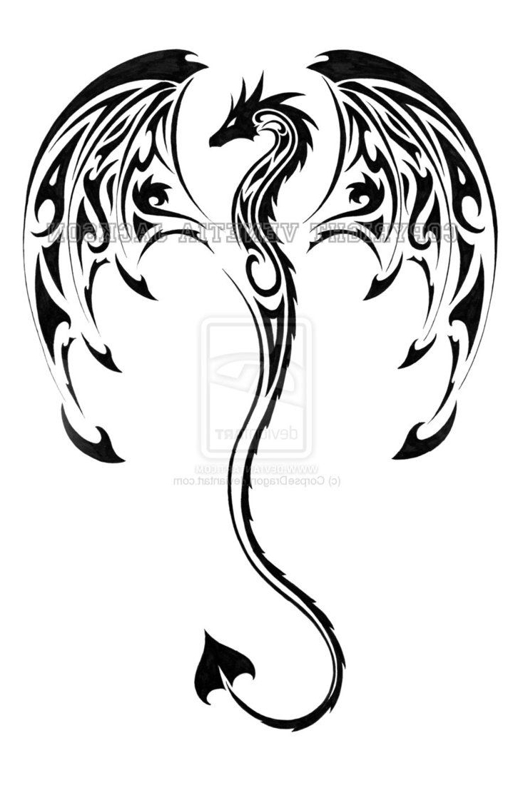 719x1111 Dragon With Wings Tattoo